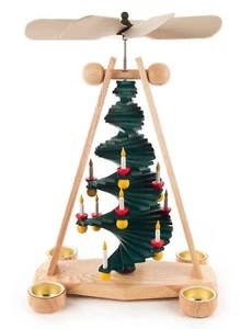 Teelichtpyramide mit Stufenbaum Erzgebirge - Bild 1 von 3