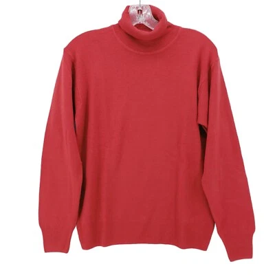 Suéter Sutton Studio Rojo Vintage 100% Lana Merino Cuello Alto ITALIA Mediano Foto 1 de 4