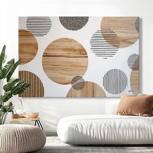 Leinwand Bild XXL Abstrakt Geometrische Kreise Muster Wandbilder Wanddeko 8245 - Bild 1 von 8