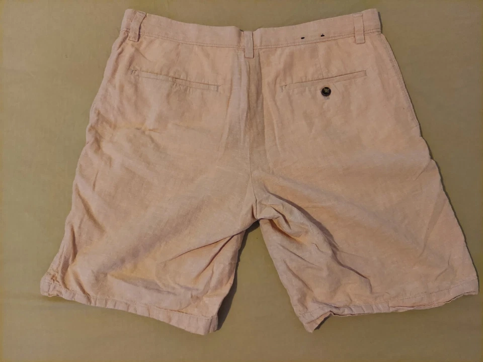 Mens Banana Republic Linen Shorts 33 34 Pink Chino - Image 1 of 4