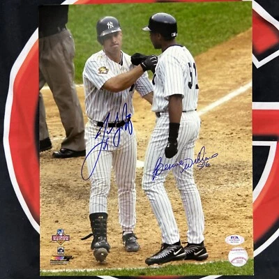 Bernie Williams y Tino Martínez firmado 11x14 NY YANKEES autógrafo Steiner CX Foto 1 de 4
