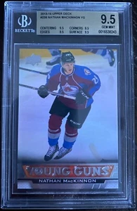 2013-14 Upper Deck NATHAN MACKINNON Young Guns Rookie Card BGS 9.5 True Gem !!! - Picture 1 of 2