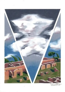 ANTONIO PRONOSTICO - Tavola originale Passatempo p.9 Fumetti nei Musei: Ostia - Imagen 1 de 1