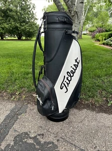 Vintage Original Titleist Golf Bag Black And White - See Pictures Hole & Zipper - Picture 1 of 14