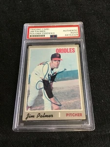 1970 TOPPS 449 JIM PALMER ORIOLES HOF SIGNED PSA/DNA AUTO - Bild 1 von 3