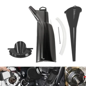 Kits de filtro de embudo de aceite sin goteo estuche primario de llenado de cárter de 9"" aptos para Harley - Imagen 1 de 14