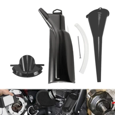 9'' Crankcase Fill Primary Case Drip-Free Oil Funnel Filter Kits Fit For Harley - Image 1 of 4