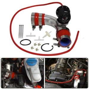 SQV Blow Off Valve BOV 4 Kit Turbo Pipe Kit For Hyundai Genesis Coupe 2.0T Red  - Picture 1 of 7