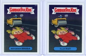 2013 Garbage Pail Kids Chrome OS1 RUN DOWN RHODA & FLAT PAT 31A/B Base Set Cards - Picture 1 of 1