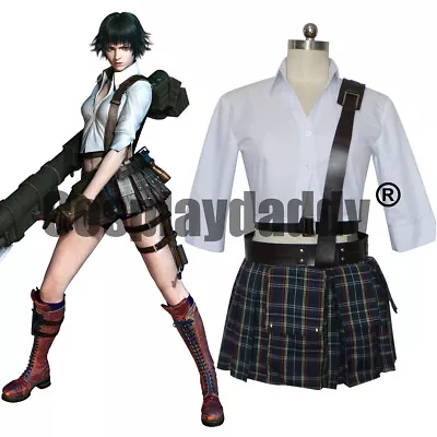 IN STOCK DMC Devil Hunter Mary Ann Arkham Lady Schoolgirl Outfit Cosplay Costume - Image 1 of 4