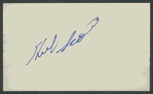 Herb Score ~ Signed Autographed 3x5 Index Card ~ MLB Pitcher - Picture 1 of 1
