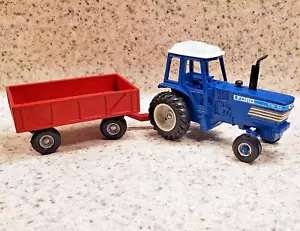 Vintage ERTL Ford 1/64 Die Cast Farm Toy Tractor TW-35 & Red Grain Barge Wagon - Picture 1 of 6