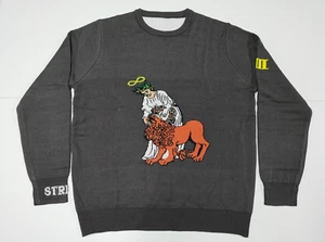 Tarot Card Strength Knitted Sweater Arcana Graphic Holiday Knit Pullover S M L - Picture 1 of 4