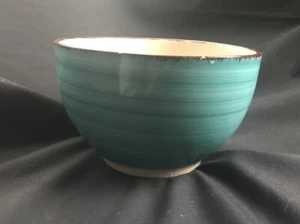 Royal Norfolk Greenbrier Dia 5.5" Bowl Turquoise Spiral Swirl Glaze - Picture 1 of 5