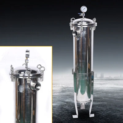 2" NPT Bag Filter Housing 150 Psi 304 Stainless Steel In/Out # 2 Bag with mesh - Image 1 of 4