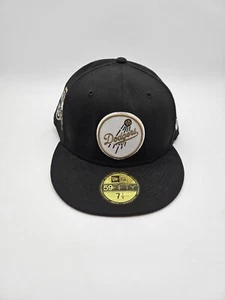 Gorra de los Dodgers de Los Ángeles 75ª Serie Mundial para hombre ajustada 7 1/2 New Era negra - Imagen 1 de 8