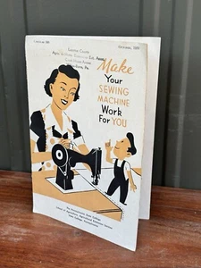 Vintage Sewing Machine Care & Use Instruction Booklet October 1950 - Picture 1 of 5