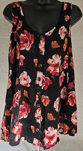 Torrid Womens Shirt Top Blouse Size 00 M L Medium Large 10 Multicolor Floral NEW - Picture 1 of 24