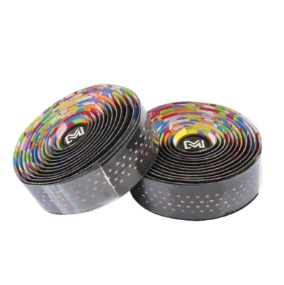 1Pair Bicycle Handlebar Tape Grip Breathable Anti-slip Bike Handle Colorful Tape - Image 1 of 4