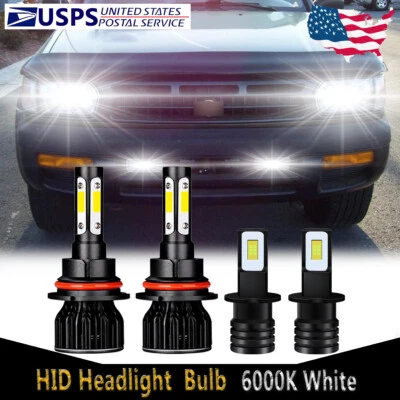 For Nissan Pathfinder 1995-1998 LED Headlight Bulb High/Low Beam + Fog Light K9B - Image 1 of 4
