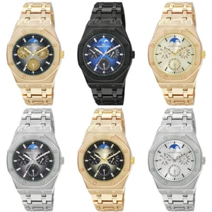 Reloj de pulsera de vestir deportivo de cuarzo moderno de lujo con correa metálica Montres Carlo de 42 mm para hombre - Imagen 1 de 30