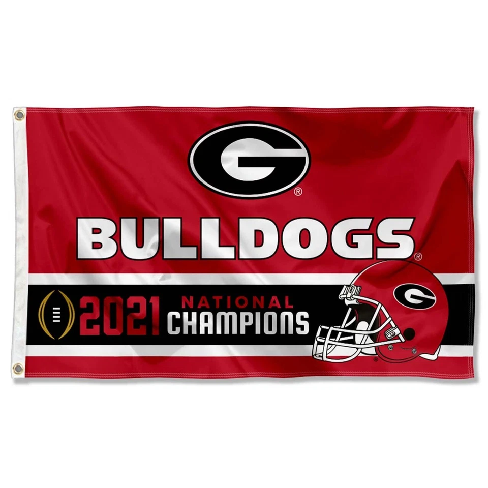 Georgia Bulldogs 2021 fútbol americano 3x5 ft Champions College bandera/bandera de la NCAA Foto 1 de 1