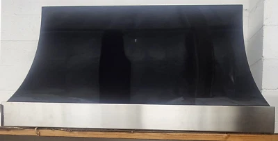 FORA DA CAIXA AGA 48" SUPORTE DE PAREDE CAPÔ FRONTAL CURVO AZUL ÍNDIGO COM NÍQUEL ESCOVADO - Imagem 1 de 2