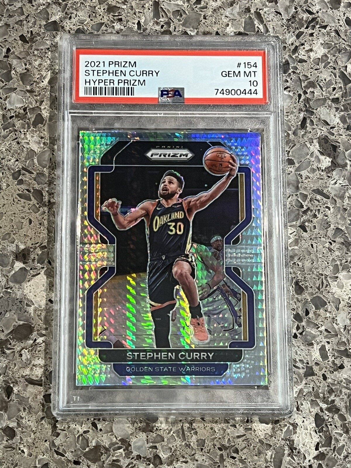 Stephen Curry 2021-22 Panini Prizm Hyper Prizm #154 Warriors PSA 10 GEM MINT