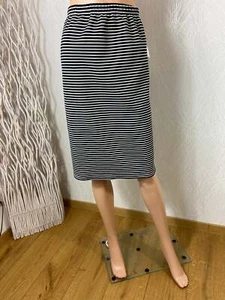 Jupe noire rayures blanche taille haute élastique grande taille - 46 - Imagen 1 de 5