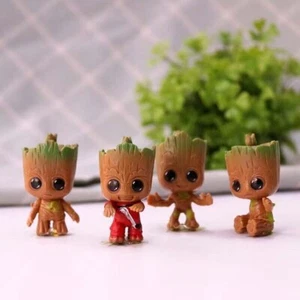 Desk Baby Groot Figure Mini Kids Car Cute Gift I Am Groot Ornaments Decorations - Picture 1 of 8
