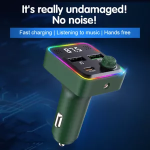 Bluetooth 5.3 Wireless Radio Car FM Transmitter PD Dual USB Charger MP3 Player - Picture 1 of 20