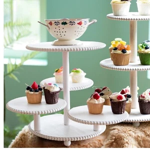 Charming Wooden Cupcake Tower Set - 3 Tier & 4 Tier for Birthdays & Weddings - Picture 1 of 9