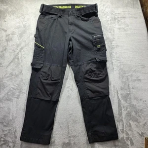 Duluth Trading Co Pants Mens 38x34 Black Cargo Work Double Knee Stretch Tradetek - Picture 1 of 11