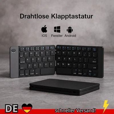 2025 TechnoTraveler: Faltbare wiederaufladbare Bluetooth-Tastatur - Bild 1 von 4