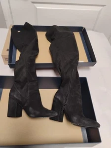 Knee High Zip Up/ Black Boots/ Size 6.5/ " Cole Haan" In Box - Picture 1 of 11
