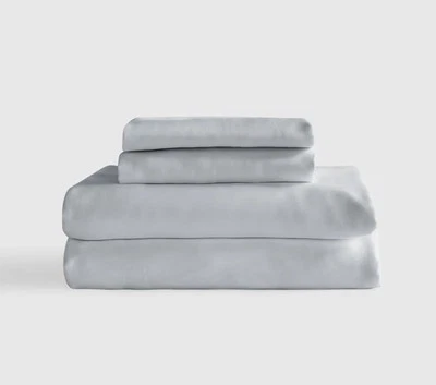 BNWT Quince Organic Bamboo Sheet Set FULL size Mist Blue BNWT 4 Piece - Image 1 of 4