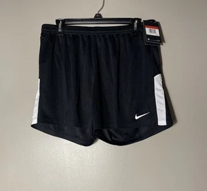Nike Women’s Shorts Black Dri-Fit League Knit Athletic  L New - Picture 1 of 7