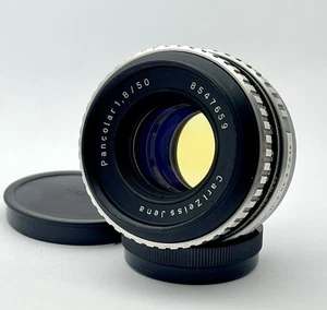 Vintage Carl Zeiss Jena Pancolar f/1.8 50mm Thorium Lens 8 Blades M42 Mount Exc - Picture 1 of 11