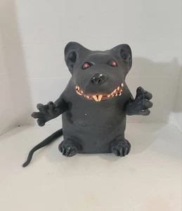 Vintage Latex Large 11" Rubber Rat Red Eyes Halloween Horror Prop Decoration - Picture 1 of 12