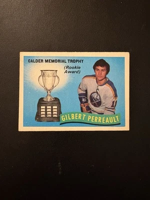 1971-72 OPC #246 GILBERT PERREAULT CALDER MEMORIAL TROPHY PRINTED IN CANADA EX! - Image 1 of 3