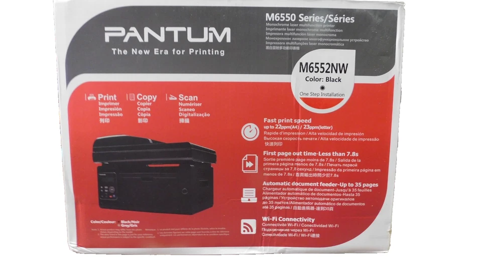 Pantum M6552NW Laser Monochrome Multifunction Printer-New - Image 1 of 4