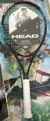 Raqueta de tenis Jannik Sinner Auto Head Speed Tornado II Performance 4 3/8 certificado de autenticidad PSA Foto 1 de 4