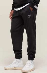 GymShark Essential Oversize Joggers Black Mens Size Medium Pants - Picture 1 of 5