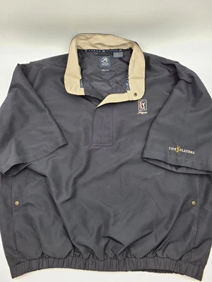 TPC Sawgrass The Players Golf Windbreaker Pullover Short Sleeve Shirt XL Black  - Image 1 of 4
