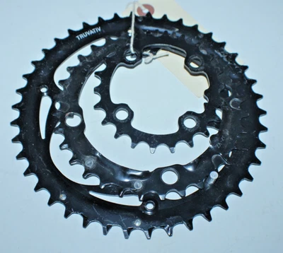 SRAM Truvativ MTB Chain Ring Set or Single Chain Rings Black 42/32/22T BCD104/64 - Image 1 of 4