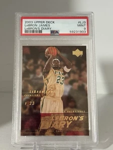 2003 Upper Deck LeBron's Diary #LJ3 LeBron James Cavaliers RC Rookie PSA 9 MINT - Picture 1 of 6