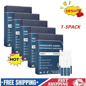 1-5PCS NanoLipo HardX Performance Ampoules - Men's Energy Booster Performance - Picture 1 of 17