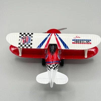 Avión Toysmith John American Biplane juguete de liberación trasera fundido a presión y plástico  Foto 1 de 4