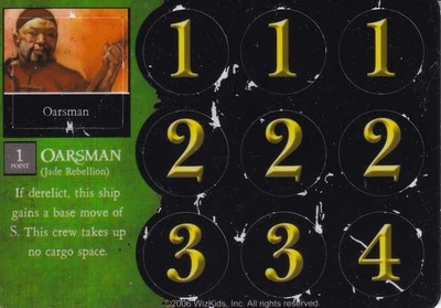 WizKids Pirates of the South China Seas #129 Oarsman (Jade) crew unpunched - Image 1 of 3