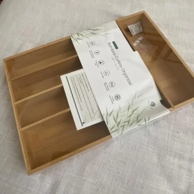 organizador de cubiertos bambú Foto 1 de 4